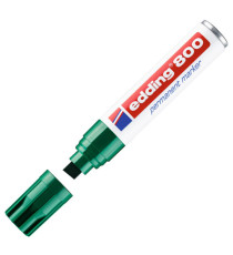 Marcatore permanente 800 - punta scalpello - da 4 a 12 mm - verde - Edding Marcatore permanente 800 - punta scalpello - da 4 a 12 mm - verde - Edding