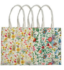 Shopper Nature Flowers - 42x38,5 cm - eco cotone - fantasie assortite - Pigna Shopper Nature Flowers - 42x38,5 cm - eco cotone - fantasie assortite - Pigna