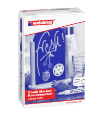 Marcatore a gesso liquido 4095 - punta tonda - da 2 a 3mm - verde - Edding Marcatore a gesso liquido 4095 - punta tonda - da 2 a 3mm - verde - Edding