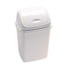 Pattumiera con coperchio basculante Rif Basic - 36x29x55 cm - 35 L - bianco - Medial Pattumiera con coperchio basculante Rif Basic - 36x29x55 cm - 35 L - bianco - Medial