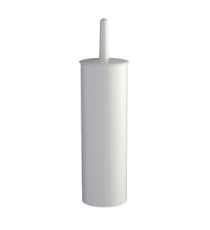Portascopino WC Basica - da terra - ABS - diametro 10,3 cm - altezza 39,5 cm - bianco - Medial Portascopino WC Basica - da terra - ABS - diametro 10,3 cm - altezza 39,5 cm - bianco - Medial