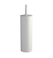 Portascopino WC Basica - da terra - ABS - diametro 10,3 cm - altezza 39,5 cm - bianco - Medial Portascopino WC Basica - da terra - ABS - diametro 10,3 cm - altezza 39,5 cm - bianco - Medial
