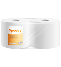 Bobina asciugatutto Speedy - 2 veli - 17 gr - diametro 26 cm - 21,5 cm x 192 m - microgoffrata - cellulosa - bianco - Lu