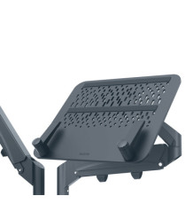 Braccio salvaspazio  - per 2 monitor & laptop - grigio scuro - Leitz