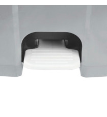 Contenitore mobile Ecoconti - a pedale - 80 L - plastica riciclata - grigio/bianco - Medial Contenitore mobile Ecoconti - a pedale - 80 L - plastica riciclata - grigio/bianco - Medial