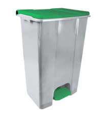 Contenitore mobile Ecoconti - a pedale - 80 L - plastica riciclata - grigio/verde - Medial Contenitore mobile Ecoconti - a pedale - 80 L - plastica riciclata - grigio/verde - Medial