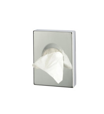 Dispenser ABS per sacchetti igienici - 9,8x2,5x13,8 cm - argento cromato - Medial Dispenser ABS per sacchetti igienici - 9,8x2,5x13,8 cm - argento cromato - Medial