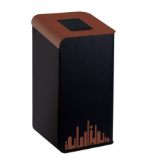 Gettacarte Rubik Evo - per raccolta differenziata - 80 L - marrone - Medial