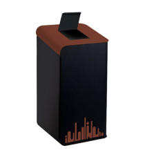 Gettacarte Rubik Evo - per raccolta differenziata - 80 L - marrone - Medial Gettacarte Rubik Evo - per raccolta differenziata - 80 L - marrone - Medial