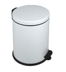 Pattumiera a pedale New Bin Basic - 12 L - metallo verniciato - bianco - Medial