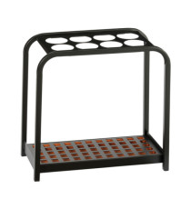 Portaombrelli Multi - 8 posti - 52 x 26 x 54 cm - nero/acciaio - Medial Portaombrelli Multi - 8 posti - 52 x 26 x 54 cm - nero/acciaio - Medial