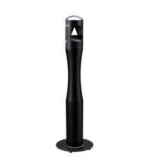 Posacenere da terra - a colonna - diametro 13 cm - H 101 cm - base 29 cm - inox nero - Medial