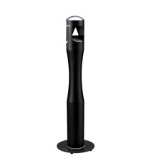 Posacenere da terra - a colonna - diametro 13 cm - H 101 cm - base 29 cm - inox nero - Medial
