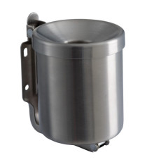 Posacenere murale Nido - diametro 13,5 cm - H 11 cm - 0,5 L - acciaio inox - Medial