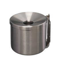 Posacenere murale Nido - diametro 16 cm - H 14 cm - 2 L - acciaio inox - Medial