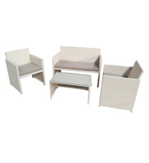 Salotto Valencia - bianco/grigio - Garden Friend - set 4 elementi Salotto Valencia - bianco/grigio - Garden Friend - set 4 elementi