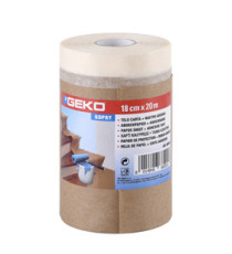Bobina nastro adesivo e telo in carta - 18 cm x 20 m - Geko Bobina nastro adesivo e telo in carta - 18 cm x 20 m - Geko