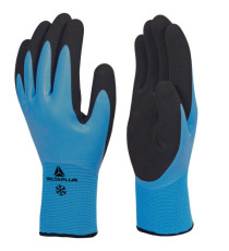 Guanti da lavoro VV736 - poliammide - palmo e dorso in lattice - taglia 10 - blu chiaro - Deltaplus