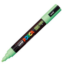 Marcatore a base d'acqua Uni Posca PC5M  - punta  tonda media da 1,8mm a 2,5mm - verde chiaro - Uni Mitsubishi