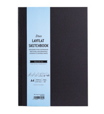 Sketchbook Duo Layflat - A4 - 105 gr - 60 pag - copertina nera - MUSA Sketchbook Duo Layflat - A4 - 105 gr - 60 pag - copertina nera - MUSA