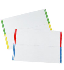 Cartoncini per cartelle sospese - cassetto - 28 cartoncini per foglio - 31 cm - Bertesi - conf. 10 fogli Cartoncini per cartelle sospese - cassetto - 28 cartoncini per foglio - 31 cm - Bertesi - conf. 10 fogli