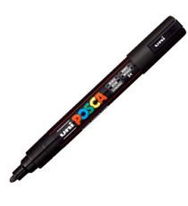 Marcatore a base d'acqua Uni Posca PC5M  - punta tonda media da 1,8mm a 2,5mm - nero - Uni Mitsubishi Marcatore a base d'acqua Uni Posca PC5M  - punta tonda media da 1,8mm a 2,5mm - nero - Uni Mitsubishi