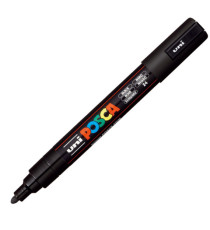 Marcatore a base d'acqua Uni Posca PC5M  - punta tonda media da 1,8mm a 2,5mm - nero - Uni Mitsubishi Marcatore a base d'acqua Uni Posca PC5M  - punta tonda media da 1,8mm a 2,5mm - nero - Uni Mitsubishi