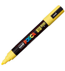 Marcatore a base d'acqua Uni Posca PC5M - punta  tonda media da 1,8mm a 2,5mm - giallo - Uni Mitsubishi Marcatore a base d'acqua Uni Posca PC5M - punta  tonda media da 1,8mm a 2,5mm - giallo - Uni Mitsubishi