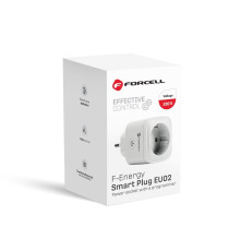 Presa smart shuko wifi 2,4GHz Forcell Plug EU02, controllo vocale, compatibile con app Tuya Smart, Smart Life, Alexa e Google Presa smart shuko wifi 2,4GHz Forcell Plug EU02, controllo vocale, compatibile con app Tuya Smart, Smart Life, Alexa e Google