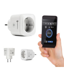 Presa smart shuko wifi 2,4GHz Forcell Plug EU02, controllo vocale, compatibile con app Tuya Smart, Smart Life, Alexa e Google Presa smart shuko wifi 2,4GHz Forcell Plug EU02, controllo vocale, compatibile con app Tuya Smart, Smart Life, Alexa e Google