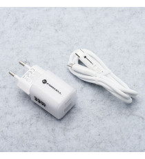 Pack caricabatterie da muro 2 porte USB-A e USB-C 33W white Forcell F-Energy Crystal VT-41 cavo type-c PD QC4.0 tecnologia GaN3 Pack caricabatterie da muro 2 porte USB-A e USB-C 33W white Forcell F-Energy Crystal VT-41 cavo type-c PD QC4.0 tecnologia GaN3