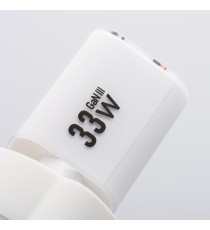 Pack caricabatterie da muro 2 porte USB-A e USB-C 33W white Forcell F-Energy Crystal VT-41 cavo type-c PD QC4.0 tecnologia GaN3 Pack caricabatterie da muro 2 porte USB-A e USB-C 33W white Forcell F-Energy Crystal VT-41 cavo type-c PD QC4.0 tecnologia GaN3