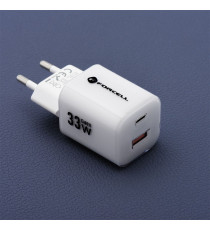 Pack caricabatterie da muro 2 porte USB-A e USB-C 33W white Forcell F-Energy Crystal VT-41 cavo type-c PD QC4.0 tecnologia GaN3 Pack caricabatterie da muro 2 porte USB-A e USB-C 33W white Forcell F-Energy Crystal VT-41 cavo type-c PD QC4.0 tecnologia GaN3