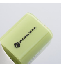 Pack caricabatterie da muro 2 porte USB-A e USB-C 33W green Forcell F-Energy Crystal VT-41 cavo type-c PD QC4.0 tecnologia GaN3 Pack caricabatterie da muro 2 porte USB-A e USB-C 33W green Forcell F-Energy Crystal VT-41 cavo type-c PD QC4.0 tecnologia GaN3