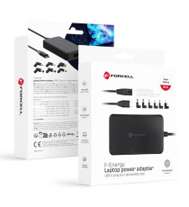 Alimentatore universale notebook Forcell F-Energy E856 da 65 W (6 adattatori e 1 presa type-c) Ricarica rapida Power Delivery Alimentatore universale notebook Forcell F-Energy E856 da 65 W (6 adattatori e 1 presa type-c) Ricarica rapida Power Delivery