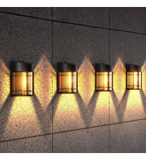 Lampada applique solare da parete WS134 led 50 lumen 2700K luce calda 90x60x130mm IP44 lampione con pannello incorporato