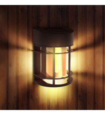 Lampada applique solare da parete WS134 led 50 lumen 2700K luce calda 90x60x130mm IP44 lampione con pannello incorporato