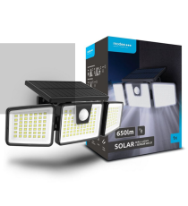 Faretto solare + sensore movimento WS137 led 650 lumen 6500K luce fredda 267x120x87mm IP44 lampione con pannello incorporato