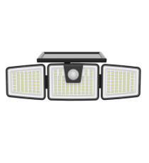 Faretto solare + sensore movimento WS137 led 650 lumen 6500K luce fredda 267x120x87mm IP44 lampione con pannello incorporato