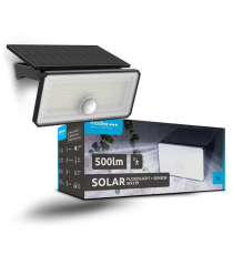 Faretto solare + sensore movimento WS139 led 500 lumen 6500K luce fredda 267x120mmx155mm IP44 lampione con pannello incorporato