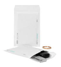 Busta imbottita AirPro Green - D/14 (20 x 26,5 cm) - carta - bianco - Bong Packaging - conf. 100 pezzi