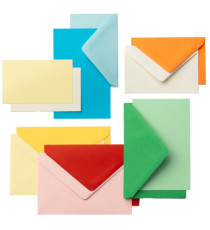 Scatola 100 cartoncini (200gr) + 100 buste (90gr) - arcobaleno - formato 9 - Favini Scatola 100 cartoncini (200gr) + 100 buste (90gr) - arcobaleno - formato 9 - Favini
