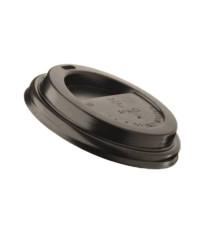 Tappo in polistirene per bicchiere da 240 ml - nero - Leone - conf. 1000 pezzi Tappo in polistirene per bicchiere da 240 ml - nero - Leone - conf. 1000 pezzi