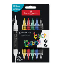 Marcatori Shake&Paint - colori assoriti basic - Faber-Castell - conf. 6 pz Marcatori Shake&Paint - colori assoriti basic - Faber-Castell - conf. 6 pz