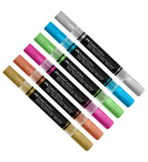 Marcatori Shake&Paint - colori assoriti metallic - Faber-Castell - conf. 6 pz