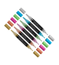 Marcatori Shake&Paint - colori assoriti metallic - Faber-Castell - conf. 6 pz