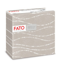 Tovagliolo linea AirLaid - carta - 40 x 40 cm - perla / tortora - Fato - conf. 50 pezzi Tovagliolo linea AirLaid - carta - 40 x 40 cm - perla / tortora - Fato - conf. 50 pezzi