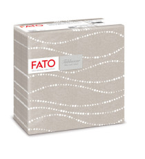 Tovagliolo linea AirLaid - carta - 40 x 40 cm - perla / tortora - Fato - conf. 50 pezzi Tovagliolo linea AirLaid - carta - 40 x 40 cm - perla / tortora - Fato - conf. 50 pezzi
