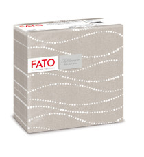 Tovagliolo linea AirLaid - carta - 40 x 40 cm - perla / tortora - Fato - conf. 50 pezzi Tovagliolo linea AirLaid - carta - 40 x 40 cm - perla / tortora - Fato - conf. 50 pezzi