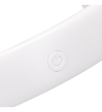 Ventilatore da collo 8 pollici 4W, bianco a 3 velocità, 1200mAh, Design a doppia turbina sinistra e destra, Ricarica USB Ventilatore da collo 8 pollici 4W, bianco a 3 velocità, 1200mAh, Design a doppia turbina sinistra e destra, Ricarica USB